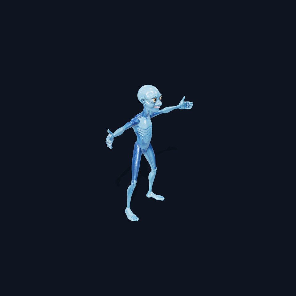 Blue Alien Character model pack